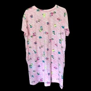 JOYSPUN L-XL Pink Woman's Pajamas Top with Fun Print